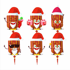 Wall Mural - Santa Claus emoticons with red chinese long lamp cartoon character