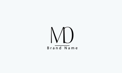 Wall Mural - MD DM M D abstract vector logo monogram template