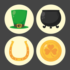 Canvas Print - icons st patricks day