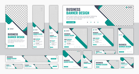 web banner design bundle, horizontal header web banner. modern cover header background for website d