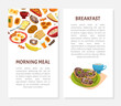 © topvectors - Tasty Breakfast Food and Drink Vertical Card Cover Vector Template