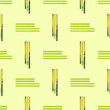 Seamless vector pattern. Abstract geometric background from perpendicular lines. In soft light green with yellow color.