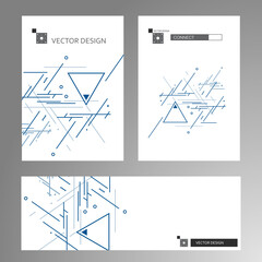 Poster - Geometric pattern background. Vector abstract lines and triangles. Creative template design. Modern graphic style