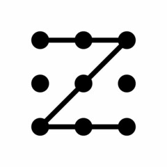 screen pattern lock icon vector