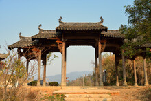 Classical Gatehouse In Rural China