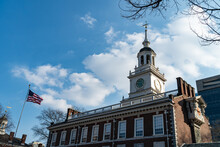 Independence Hall And Congress Hall (Original Capitol) Area In Philadelphia, PA
