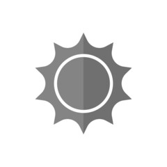 Sticker - Sun grey flat vector icon