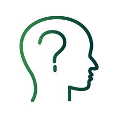 Wall Mural - Human Mind Thinking Vector Icon