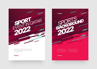 Wall Mural - Layout design for sports event of 2022 year. 