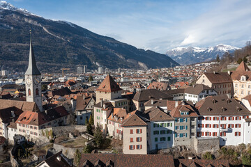 Wall Mural - Old_Chur_Aerial