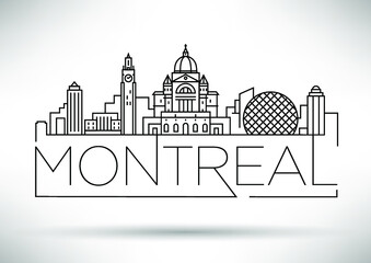Sticker - Minimal Montreal City Skyline