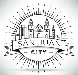 Wall Mural - Minimal San Juan City Skyline