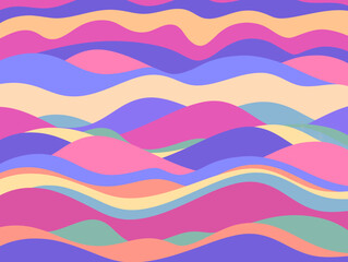 Wall Mural - colorful wave line texture background