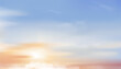 © Anchalee - Morning sky, Horizon Spring sky scape in blue and yellow colour,Vector of nature sky in sunny day Summer, Horizon Natural banner background for World environment day, Save the earth or Earth day