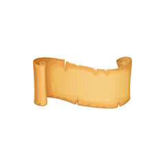 Wall Mural - paper manuscript yellow scroll isolated old medieval frame, torn parchment. vector aged treasure map