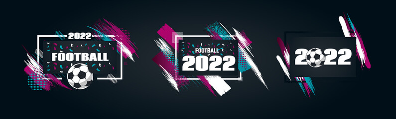 Wall Mural - Qatar football 2022. ball graphic design vector illustration. Qatar stylish background gradient