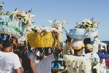 A Traditional Party In The Honor Of Iemanja In Salvador, Brazil