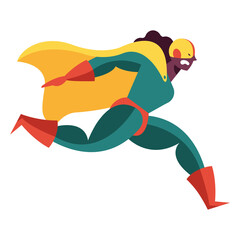 Wall Mural - female superhero action pose