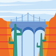 Poster - bridge in the desert