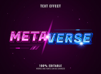 Wall Mural - modern futuristic tech blue violet 3d metaverse logo background with lens flare