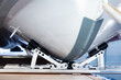 © Сергей Жмурчак - The motorboat is closed and secured on the aft deck of the yacht.