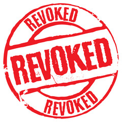 Revoked. Vector Grungy Rubber Stamp.