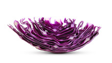 Cut Red Cabbage On White Background