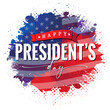 © koltukovs - Happy Presidents day USA, brush and ink grunge flag. Vector illustration