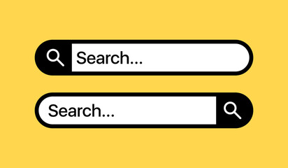 Wall Mural - search bar icon set. search bar for user interface, design and website. address and navigation bar i
