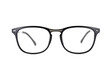 © Png - Video - Photo - Black frame eyeglasses top view isolated on white background.
