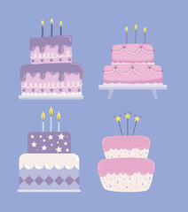 Sticker - birthday cakes designs