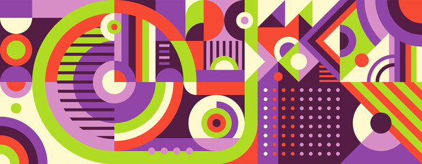Abstract background design with colorful geometric shapes. Vector illustration.