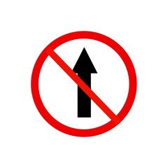 Sticker - No straight arrow icon 