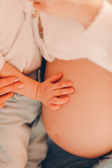 Poster - woman holding belly