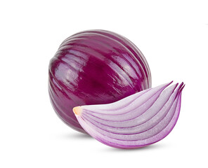 Canvas Print - red onion isolated on white background