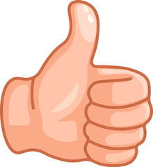 Emoji like. Thumb up vector graphics.