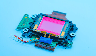 Canvas Print - CCD sensors from the modern mass compact digital camera