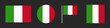 © illust_monster - A set of icons of the Italian flag. Vectors.