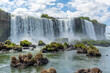 Brazil, the famous falls of Iguaçu (Iguazu) seen from the Brazilian side.