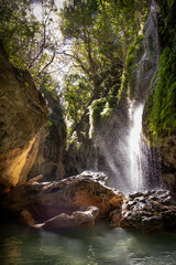 Canvas Print - Cascadas de Comala, Chiquilistlan, Jalisco, Mexico