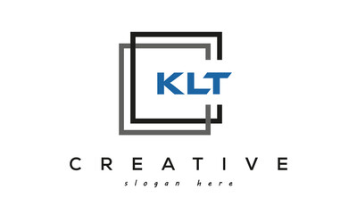 Wall Mural - creative Three letters KLT square logo design