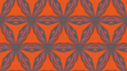 Abstract seamless floral pattern in orange 