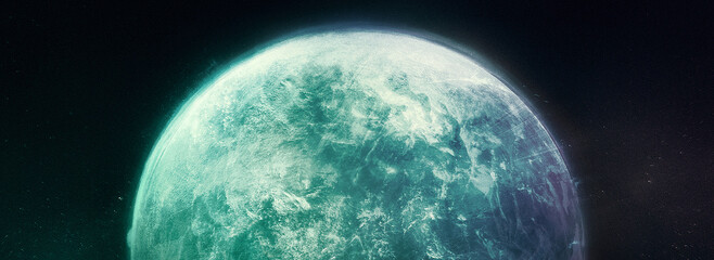Wall Mural - green planet in space.