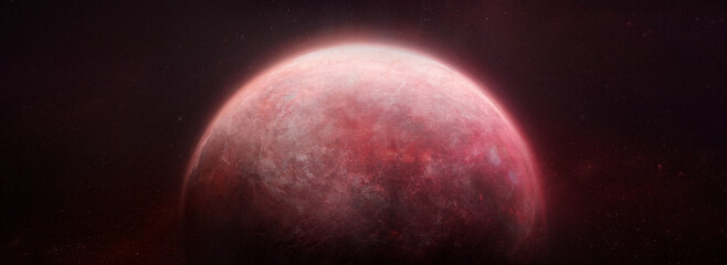 Wall Mural - red planet in space.