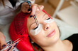 © fotofrol - Eyelash extensions in the beauty Studio.
