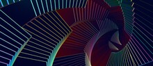 Fluid Design Twisted Shapes Holographic 3D Abstract Background Iridescent Wallpaper