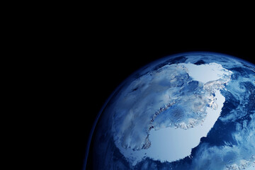 Antarctica from space. Elements of this image furnished by NASA