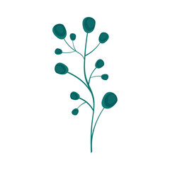 Wall Mural - green seeds in branch