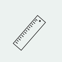 Sticker - Ruler vector icon illustration sign