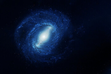 Wall Mural - blue spiral galaxy. elements of this image furnished by nasa